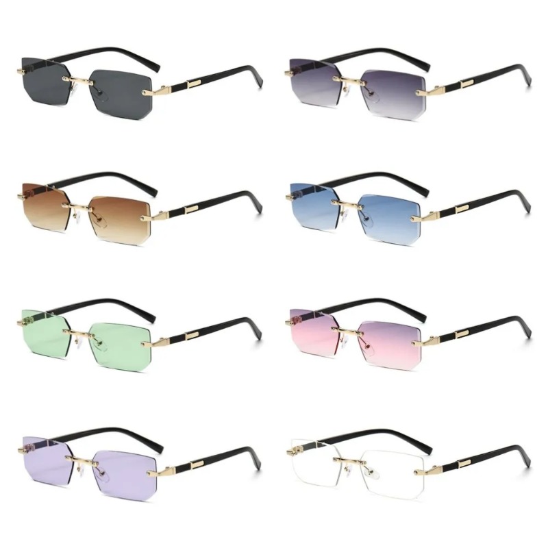 Designer Sunglasses - Trendy Rimless Sunglasses for Men Women