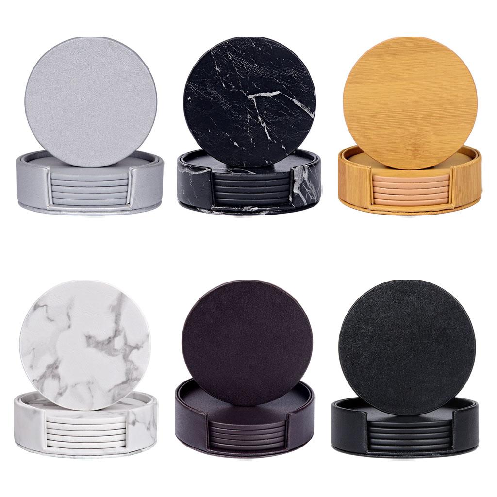 Round Marble Coasters with Hol - đánh giá và giá Marble Coaster Set
