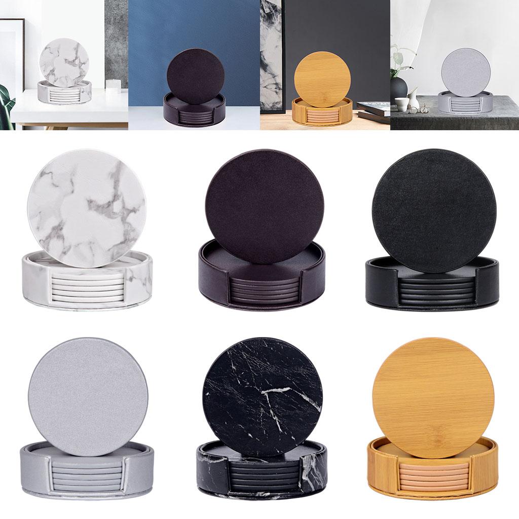 Round Marble Coasters with Hol - đánh giá và giá Marble Coaster Set