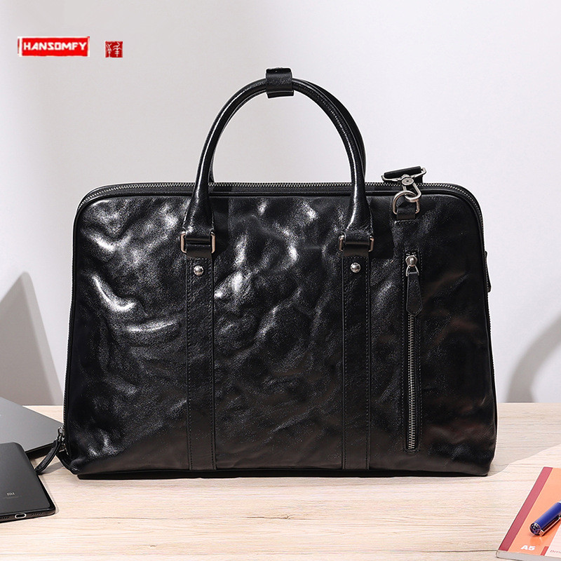 2025 New Genuine Leather Men's - đánh giá và giá Leather Briefcase