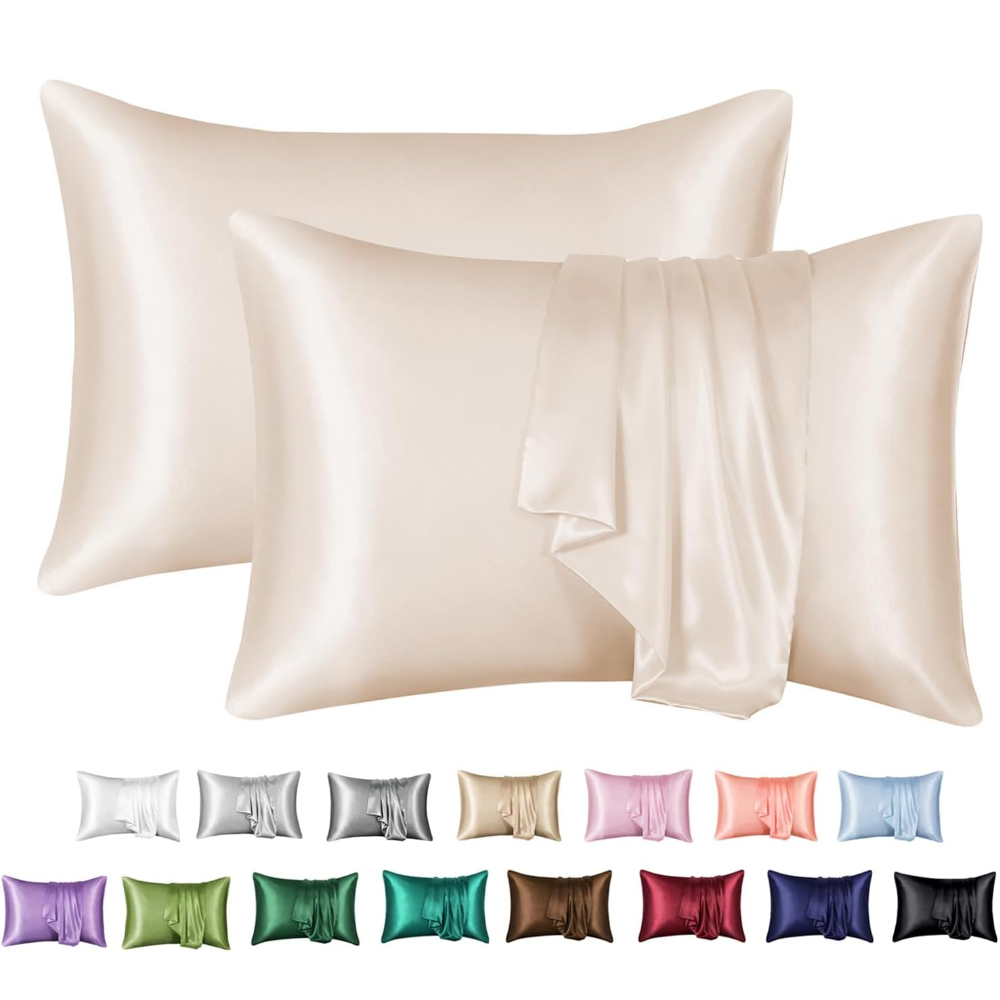 2 Pack Satin Pillowcase for Ha - đánh giá và giá Silk Pillowcase