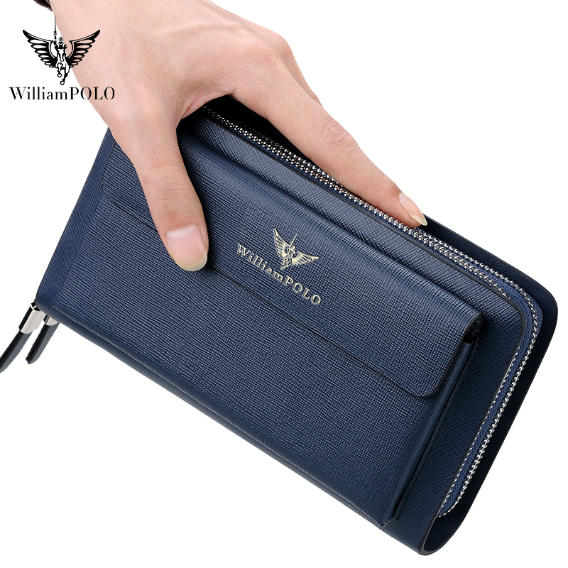 WILLIAMPOLO Luxury Men's Leath - đánh giá và giá Leather Wallet Men