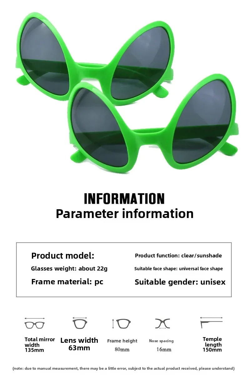 Green Alien Martian Quirky Sun - đánh giá và giá Sunglasses Uv400