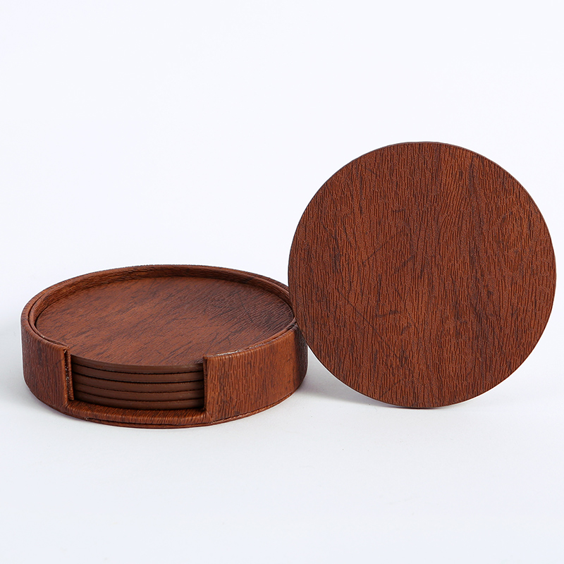 WOTOR 6PCS/Lot Circle Wood Gra - đánh giá và giá Marble Coaster Set