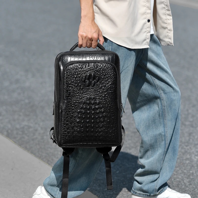 New Men's Crocodile Patterned  - đánh giá và giá Leather Briefcase