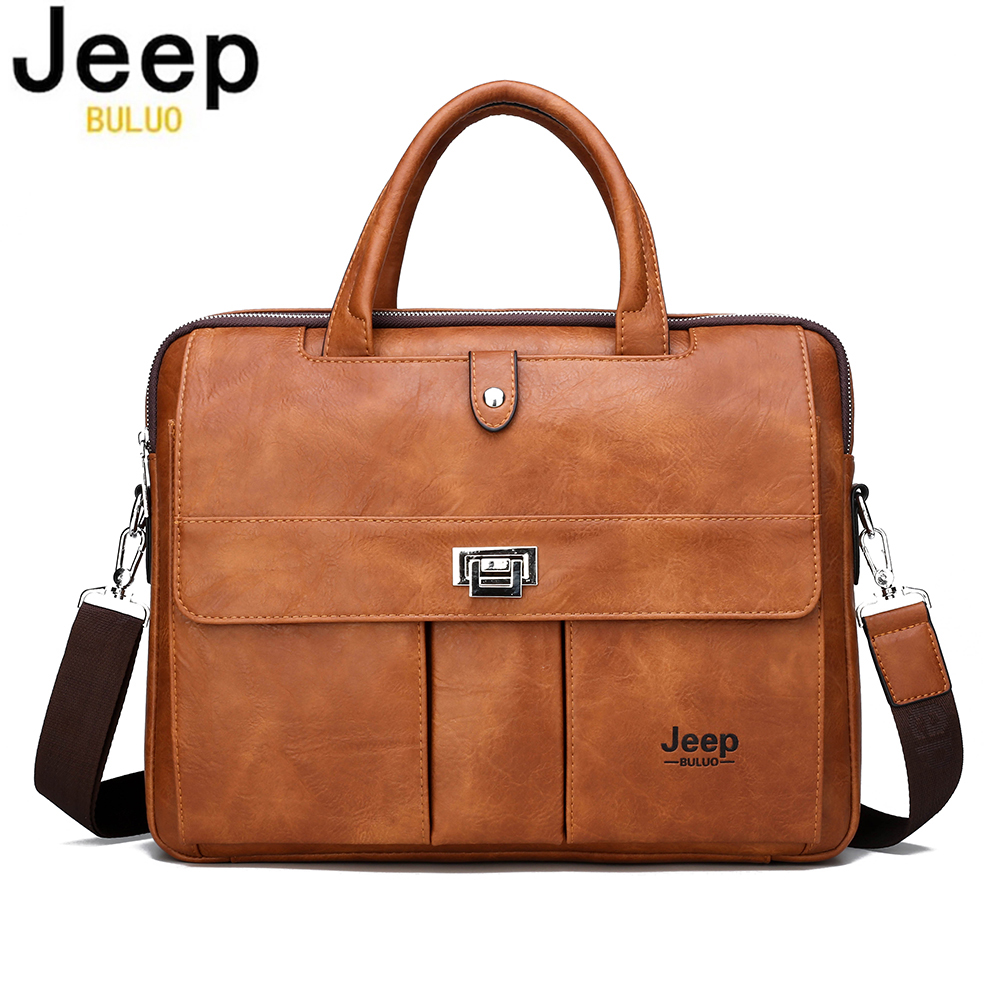 Jeep Buluo Men's Leather Brief - đánh giá và giá Leather Briefcase